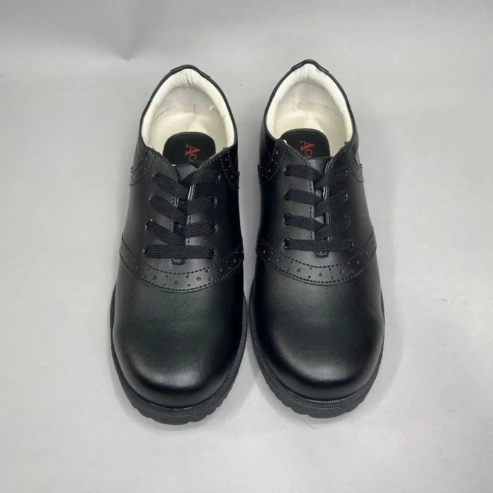 Academie Gear Honor Roll Oxfords Men's‎ Size 9 Black Leather Shoes